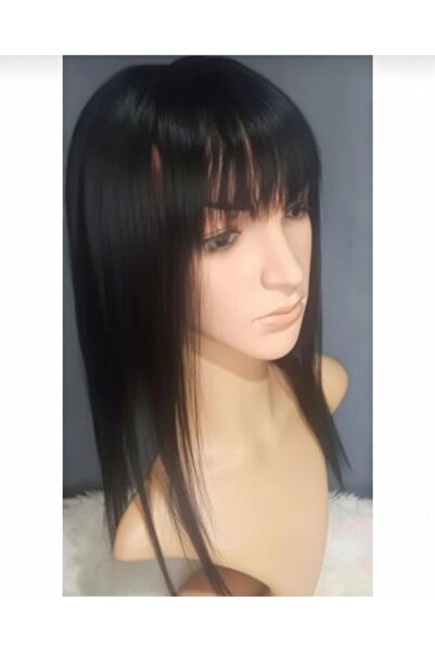Gerçek Efsane 40 cm Siyah tepelik gerçek saç peruk