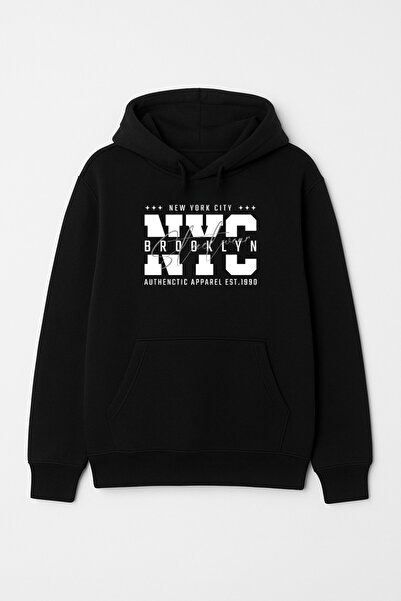 CALKARCOLLECTION سترة (هودي) للجنسين مطبوعة من ستاتمنت بغطاء رأس