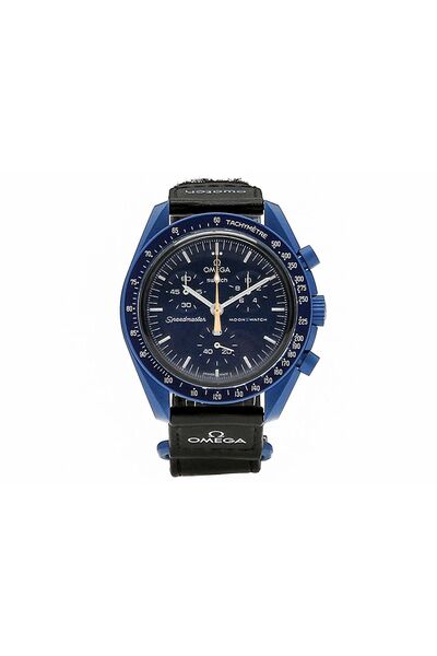 Swatch Omega Bioceramic Watch - Neptune Moonshine Gold Moonswitch