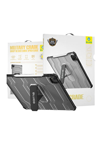 BLUEO حافظة آيباد برو 3/4 (مقاومة للسقوط بدرجة عسكرية) مع حامل لجهاز آيباد بر...
