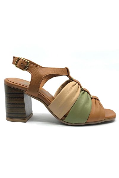 Venüs Barnard Genuine Leather Comfort Orthopedic Women's Sandals Taba