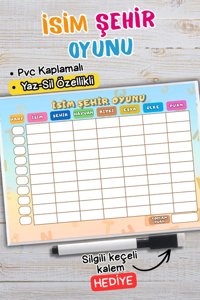 Metranya İsim Şehir Oyunu Hayvan Bitki Eşya Oyunu Çocuk Yılbaşı Aile Oyunu Ya...