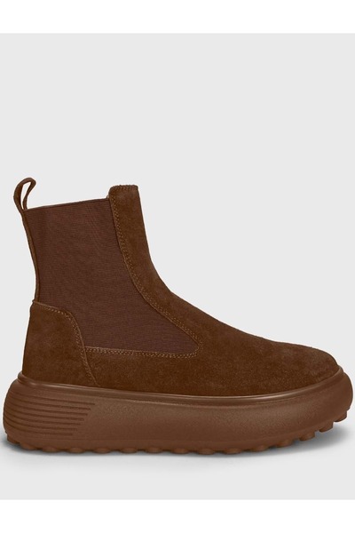 Lufian 122230048 Monıca Unisex Leather Boots Taba