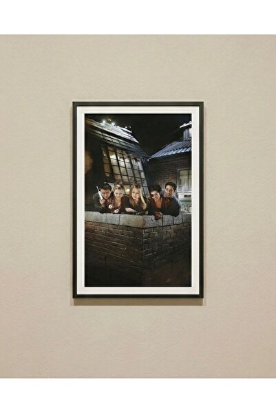 Store Friends "The One with the Balcony" Sanat Posteri Cast Nostaljik Duvar P...