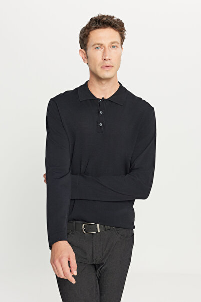 ALTINYILDIZ CLASSICS Pulover pentru bărbați, negru, standard, normal, croială...