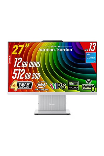 LENOVO IdeaCentre 27IRH9 Intel Core i5-13420H 16GB 512GB 27 FHD FreeDos Beyaz...