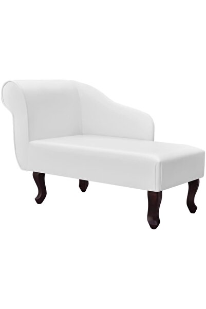 vidaxl Chaise Longue White Faux Leather