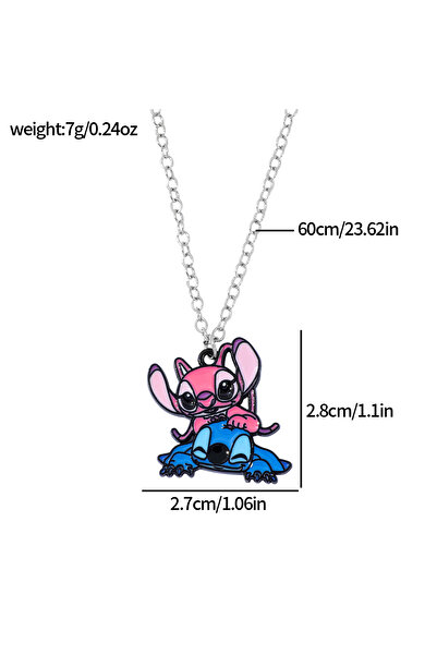 Choice stitch 4 Disney Stitch Couple Necklaces Matching Ohana Jewelry Set Per...