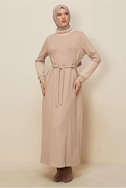 Alvina Faux Fur Detailed Tracksuit Dress 45994