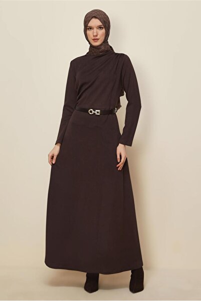 Alvina Рокля от велур с колан 46204