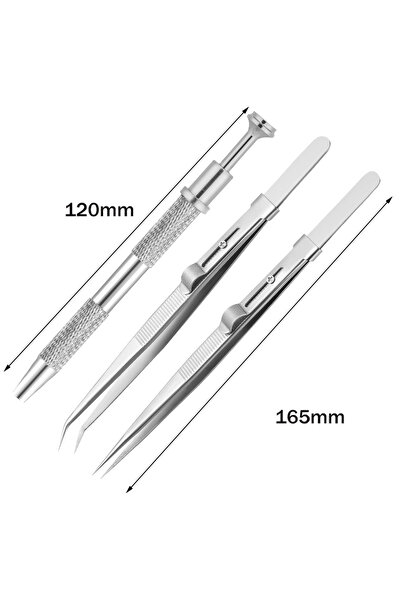Choice E 1/2/3Pcs Diamond Tweezers Gem Stone Jewelry Locking Diamond Claw Hol...