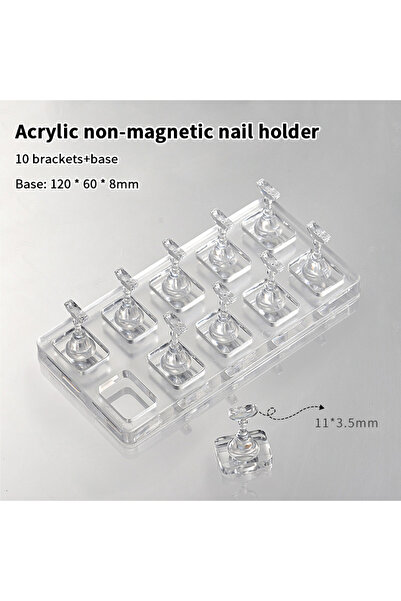 Choice حامل أظافر غير مغناطيسي A3 بشبكة 1/5/10، حامل عرض أطراف أظافر قابل لإع...