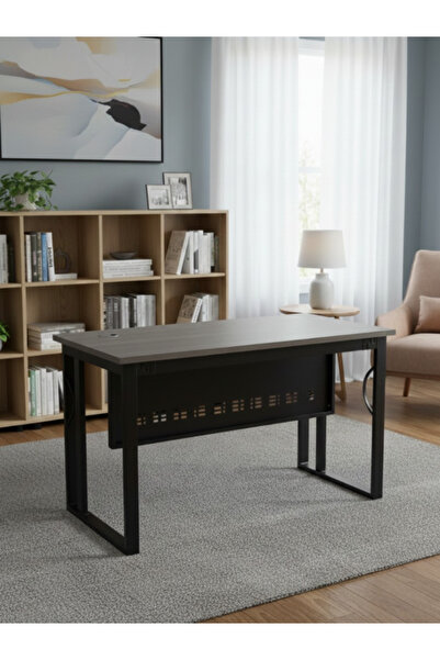 BEC16 Modern 120cm Office Desk - Sturdy metal design with a sophisticated woo...