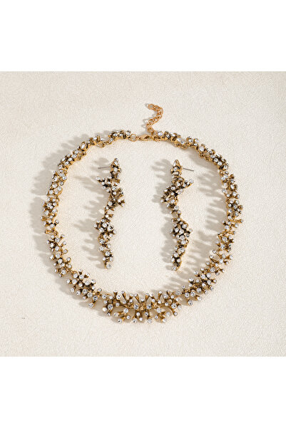 Choice Set A ZAA New Vintage 3D Flowers Necklace Earrings Necklace Full Rhine...