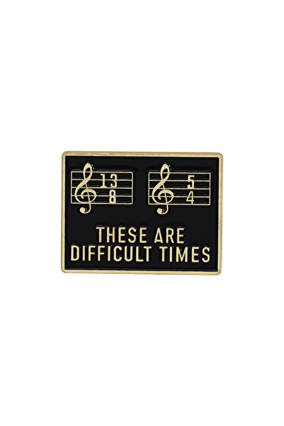 Choice بروش "هذه أوقات عصيبة" QHXZ806، دبابيس مينا على شكل نوتة موسيقية، بروش...