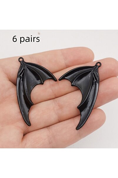 Choice 6 pairs C 6 Pairs Retro Dark Gothic Halloween Bat Wings Dragon Wings P...