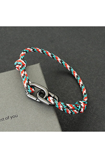 Choice BlackRedWhite Unique Bohemia Rope Bracelet Men Handmade Braided Bilaye...