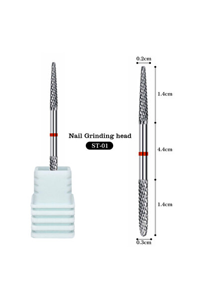 Choice4 مثقاب أظافر مزدوج الرأس ST-01 مصنوع من سبيكة معدنية وفولاذ التنجستن ل...