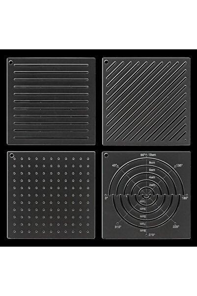 Choice AECH02-20478 مجموعة من 4 قطع من استنسل ساشيكو الأكريليكي، تتضمن نقاطًا...