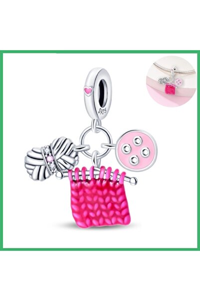 Choice AC1286-888 925 Sterling Silver Red pendant Charms Pendant with Cubic Z...