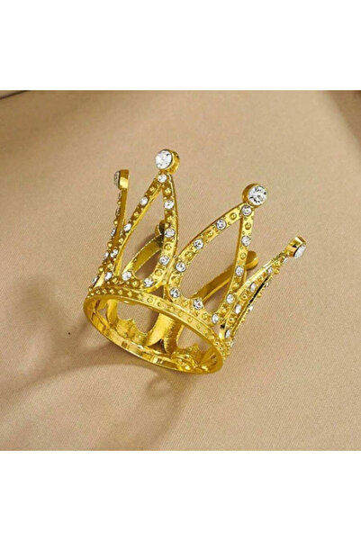 Choice زينة كعكة عيد ميلاد على شكل تاج ذهبي صغير، زينة حفلات، زينة للعطلات، ل...