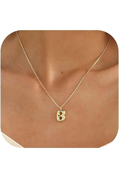 Choice B 26 Letter Smooth Stainless Steel Pendant Necklace for Women BFF Coup...