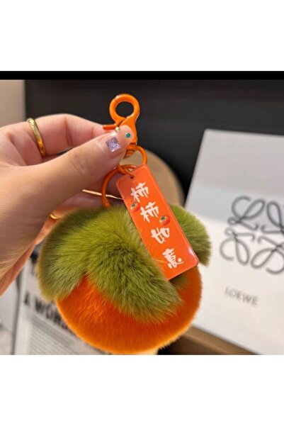 Choice سلسلة مفاتيح من الفرو الصناعي الناعم على شكل أرنب، تميمة حظ، زينة سيار...