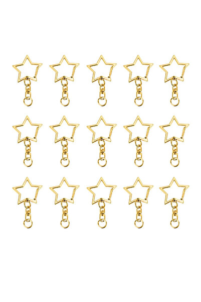 Choice ١٠ مجموعات ذهبية اللون ١٠/٢٠/٣٠ مجموعة مشبك سلسلة مفاتيح على شكل نجمة ...