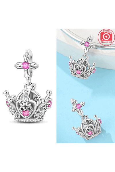 Choice GYC1771 تاج أميرة مطلي بالفضة عيار 925، بتصميم مستوحى من قصص الحب الخي...