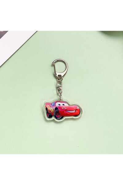 Miniso سلسلة مفاتيح أكريليك من ديزني كارز، 5 سم، بتصميم شخصيات كرتونية: لايتن...