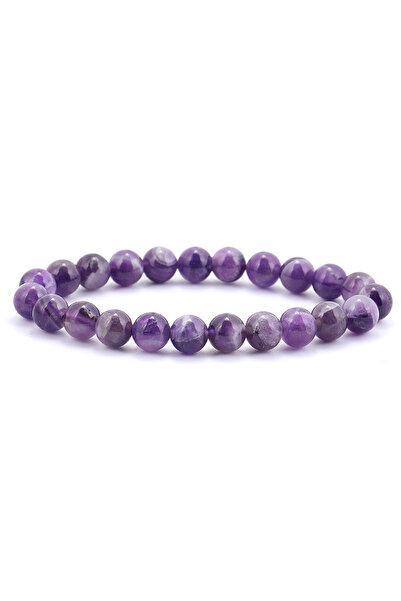 Choice 18-19cm 8mm Amethyst 5A Amethyst Bracelet Made of Real Natural Crystal...