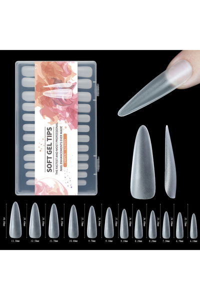 Choice مقص أظافر ستيلتو جل ناعم 240 قطعة، غير لامع، تغطية كاملة، قابل للضغط، ...