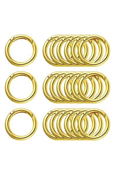 Choice 10 قطع ذهبية، 5/10/20/40/60/100 قطعة، حلقات معدنية زنبركية مقاس 1 بوصة...