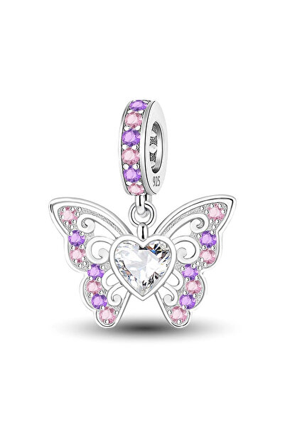 Choice TCE0739B14 خرزة على شكل فراشة لطيفة من الفضة الإسترليني عيار 925 بتصمي...