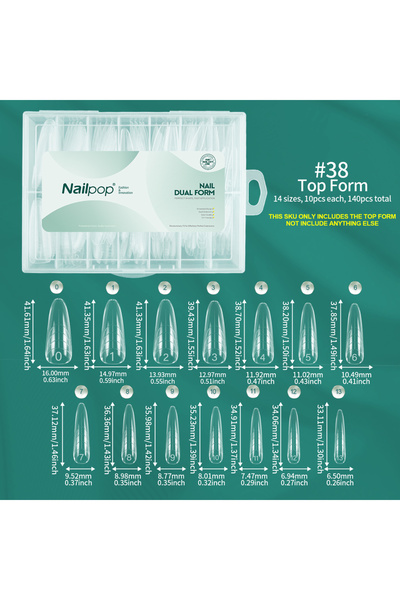 Choice7 قالب أظافر مزدوج من نيلبوب، SWT-004-140، متوفر بـ 14 مقاسًا، قالب مزد...