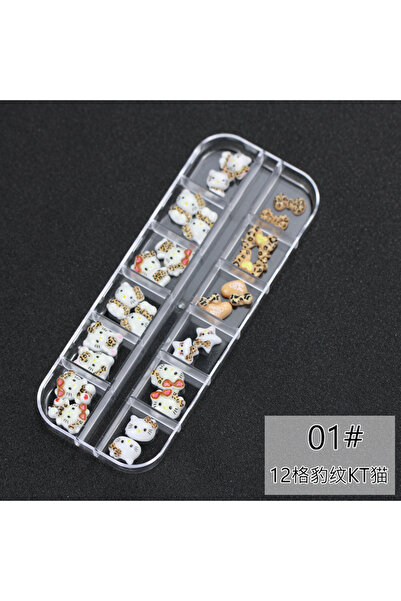 Miniso 12 شبكة - 24 قطعة، 24 علبة/12 علبة، منتج جديد: زينة أظافر قطط لطيفة بن...