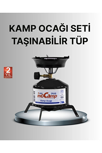 Epilons Set aragaz compact de camping cu butelie de gaz, flacără reglabilă, d...