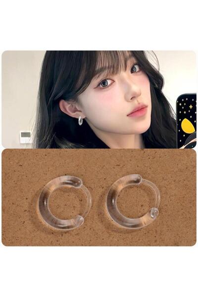 Choice 10 قطع من الأقراط الحلقية الشفافة المصنوعة من الراتنج (YY110) - 10 قطع...