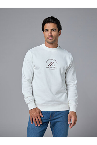 Mannerism White Cotton Sweatshirt