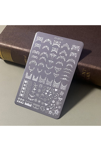 Choice قالب مانيكير XYEF20، لوحة فولاذية متينة، مطبوعات ذات ملمس واضح، تصميم ...