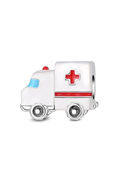 Choice خرز سيارة إسعاف كلاسيكي من الفضة الإسترليني عيار 925 مع سماعة طبية وعل...
