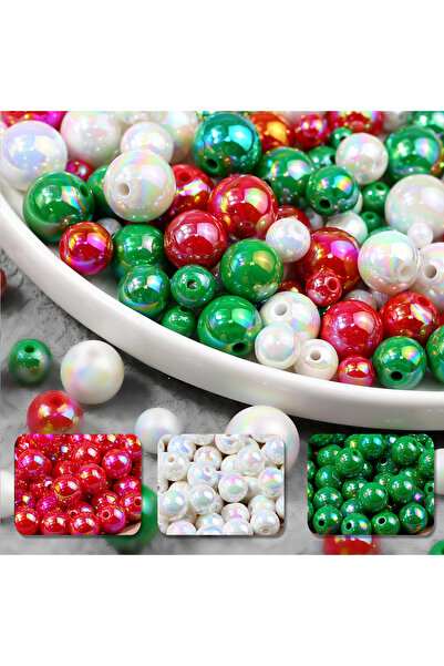 Choice21 خرز دازو 30 ثلاثي الألوان، 8 مم، عبوة واحدة، 100 قطعة، مناسب لأعياد ...