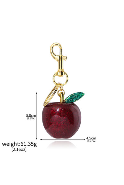 Choice11 K00893 Delicious Crystal Red Pink Cherry Keychain Summer Fruits Cher...