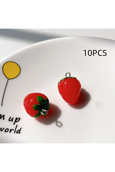 Choice 10 قطع من قلادات مفاتيح البطيخ الصناعية، مجوهرات صيفية مصنوعة يدوياً م...