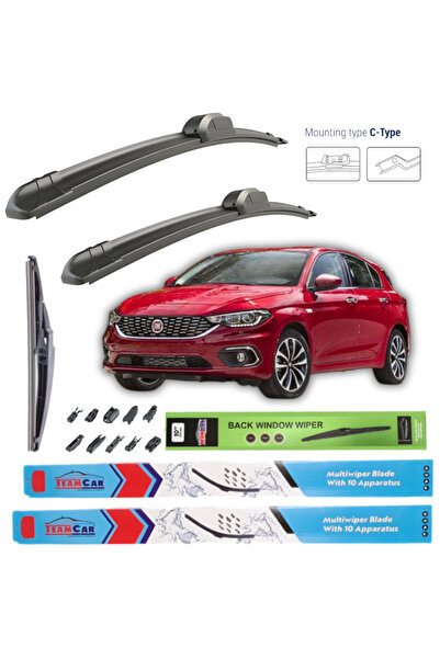 TEAMCAR Wipers Fiat Tipo Hatchback 2015-2020 - Complete Set