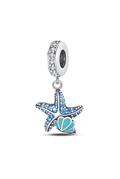 Choice AC450-888 925 Sterling Silver starfish Charms Pendant Pendant with Cub...