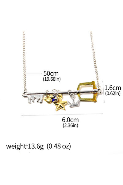 Miniso N00620 Game Kingdom Hearts Sora Key Keychain Keyblade Model Removable ...