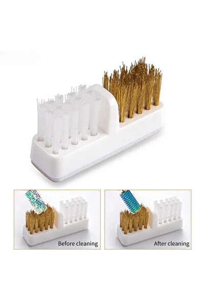 Choice Cleaning Brush Manicure Tools Copper Wire Nail Drill Bit Polishing Hea...