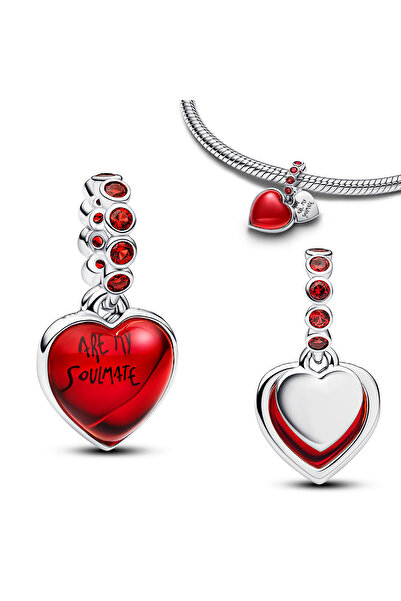 Choice35 AMC7334 New Original 925 Sterling Silver Red Charms Red Bird Heart M...