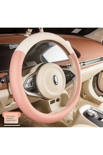 Clear Pink Deri,İç Halkalı Modern Direksiyon Kılıfı